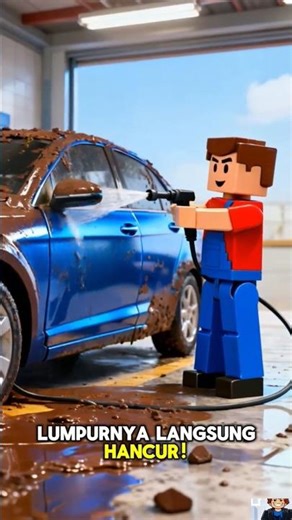 AKU MEMBERSIHKAN MOBIL KOTOR KU🤯 #bravsky #roblox #brokhave