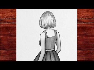 How to Draw a Girl from Behind | Easy Step-by-Step Pencil Drawing Tutorial