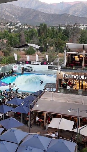 La Ola Mall Sport Santiago, Chile FlowRider Barrel Practice Wednesday World Championship DJI Air 3