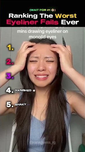 Ranking The WORST Eyeliner Fails Ever #tiktok #viral #shorts
