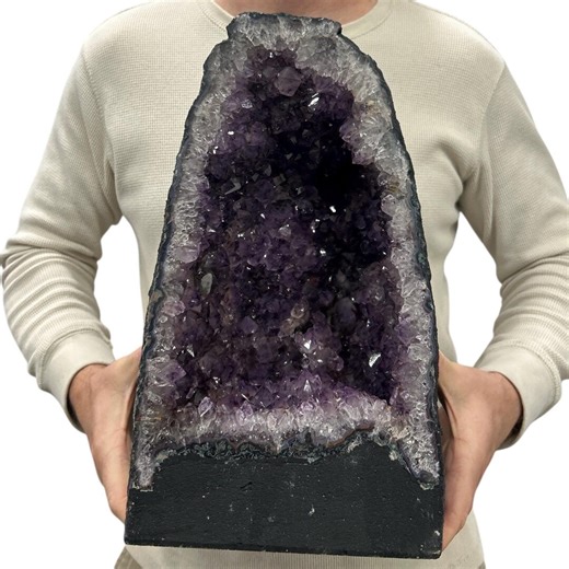 Natural Purple Amethyst Cathedral 34.15 Lbs | Standing Geode Cave Color Crystal 14” W/ Base | Home Office Décor - Etsy