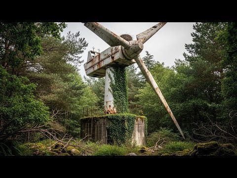 House building in Forest - Girl Built a Vertical Maze Home Inside Wind Turbine