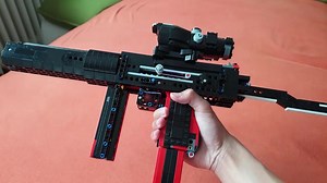 乐高MOC作品 全自动SMG-11橡皮筋枪 彩虹六号围攻