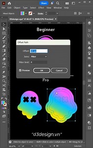 7.9K views · 57 reactions | Tips for using Offset Path create Contour Gradient like a PRO #illustration #adobeillustrator #design #adobe | D3design.vn | Facebook