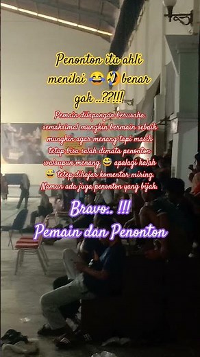Sinergi Pemain dan Penonton. #olahraga #nonton #pemain #penonton #fairplay