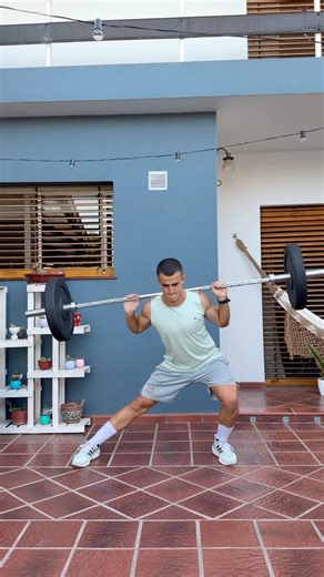 Estocada lateral con barra