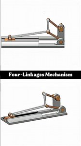 Four-Linkages One-Slider Mechanism || Five links mechanism #shorts #solidworks #mechanism