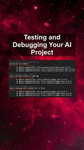 Testing and Debugging Your AI Project #ai #artificialintelligence #machinelearning #aiagent Testing