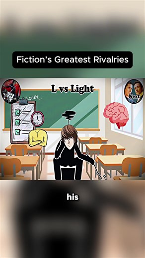 Fiction’s Greatest Rivalries: Part1, L vs Light Yagami (Death Note – Tsugumi Ohba) #explain #trending #rivalries #fiction #greatest