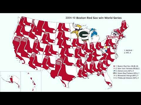 Top Googled Sports Teams (NFL, MLB, NBA, NHL, MLS) in Each State Timelapse