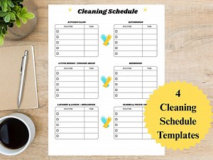 Printable Cleaning Schedule: Household Chore Checklist (PDF Download) - Etsy Canada