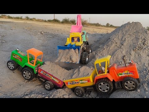 Mini Tractor & JCB Working Video 🚜 | Sand Loading Toy Action #viral #video 