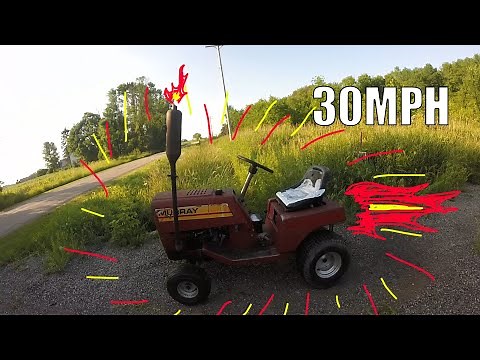 Pulley Swapped Murray Lawn Tractor Speed Test