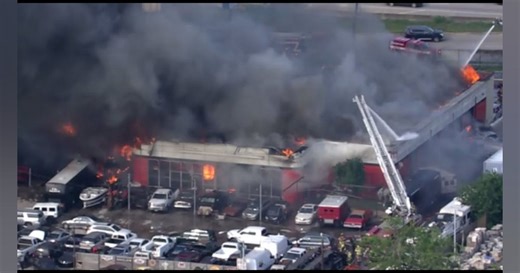 Watch: Houston Firefighters Battling Commercial Structure Fire