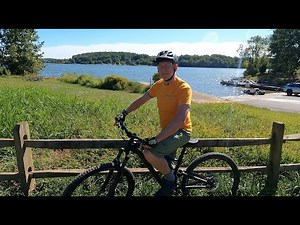 Marsh Creek State Park - Biking the section of the Yellow Trail along the edge of the reservoir.