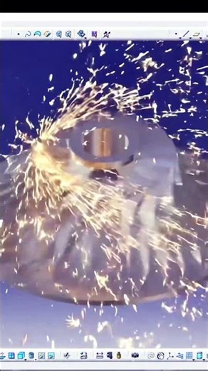 Spark from impeller #catia #automobile #turbo #turbine #shortsfeed #impeller #shorts #engine #3d #ai