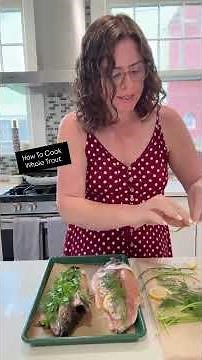 Herb-Stuffed Whole Baked Trout with Cilantro Chimichurri