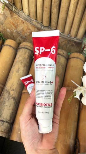 SP-6 Super Probiotic Toothpaste contains 6 probiotic strains to brighten and clean teeth #sp6 #toothpaste #sp6toothpadte#superprobioticstoothpaste #msdrwikey