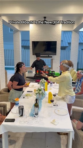 Private hibachi chef is the new 30A tradition!!💯🤩