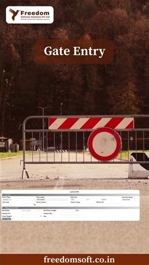 Smart Gate Entry System for Manufacturing | Freedom ERP Features
