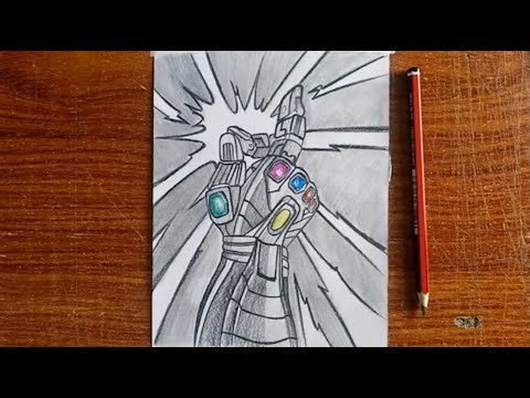 How to Draw the Nano Gauntlet Easy Step by Step | Simple Avengers Drawing for Beginners
