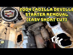 2004 cadillac deville starter removal. (Short cut )to get it out.