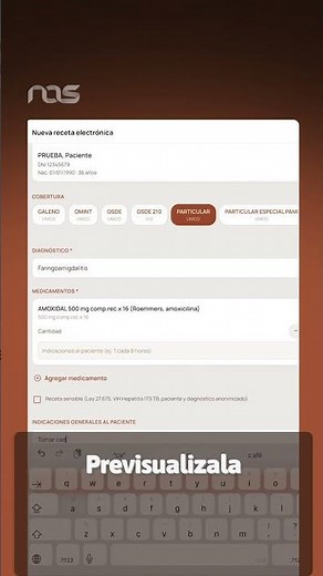 Cómo hacer una Receta Electrónica desde la App de RAS Profesionales