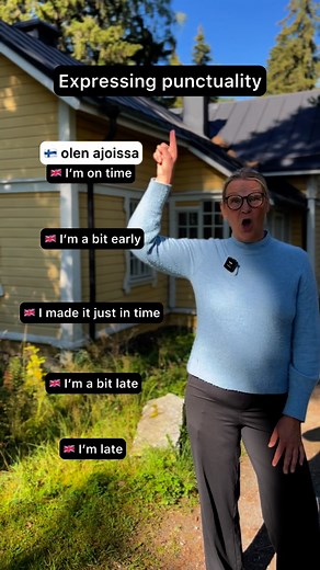 Expressing punctuality in Finnish 🇫🇮🤔 #learnfinnish #finnishlanguage #finnishteacher #finnishonline #finnishlesson #suomenkieli | Virpi Hach Finnishtogo