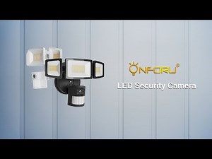 Onforu 55W Floodlight Camera with Siren, Motion Activated, Two-Way Talk | 1080P HD | 6200LM