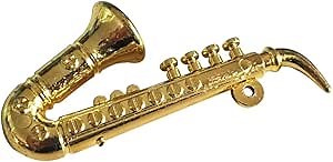 Mini Saxophone Model Miniature Sax Model Musical Collection Decorative Ornaments Model (Golden)