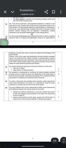CBSE CLASS 12TH ECONOMICS SAMPLE QUESTION PAPER 2025