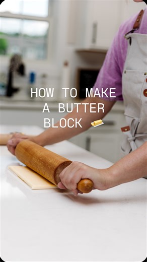 Margaux | Belgian Mama’s Bakery on Instagram: "It’s time for an updated video on how I make my butter blocks 🧈 1. Create a 28cm x 22cm rectangle with parchment paper (as shown in the video). 2. Open up the parchment paper and place 500g of butter on it (I use @kerrygoldusa). Sprinkle with flour, then close it back up. Use butter that has been sitting at room temperature for at least an hour. 3. Flatten the butter with a rolling pin, creating an even layer of butter. Get rid of any air bubbles. 
