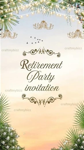 Elegant Retirement Party Invitation Video | Farewell Celebration Invite | Code: RPI-001