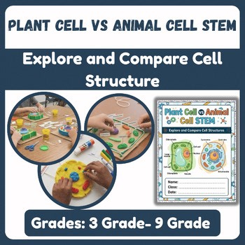 Plant Cell vs Animal Cell STEM | Hands-On Science & Model Building Activity k-2