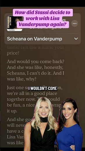 Why did Stassi decide to work for Vanderpump again?