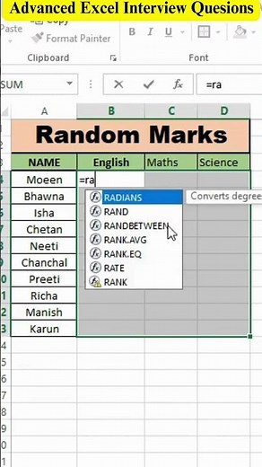 How to Generate Random Marks in Excel with RANDBETWEEN – Quick & Easy!