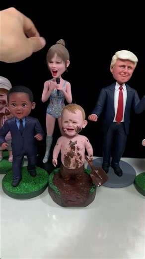 Playful Handmade Clay Bobbleheads Full of Delight