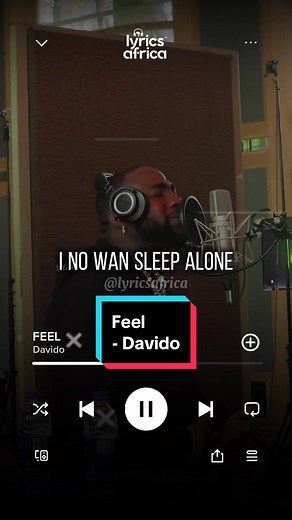 Davido Feel Lyrics Video