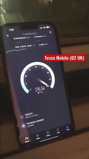 Tesco Mobile 5G Speed Test (O2 UK)