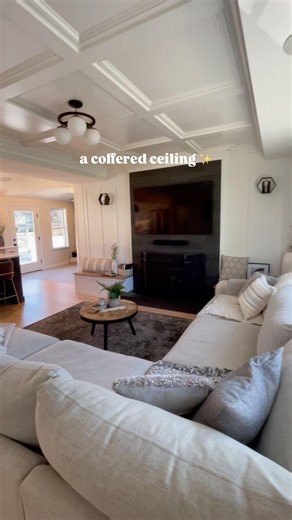 Coffered ceilings know no bounds! Your standard ceilings are NOT too short for a little detail