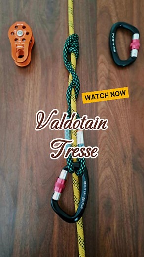 How to tie the Valdotain Tresse Knot? The (VT) Valdotain Tresse Knot is a friction knot used to ascend and descend on ropes. It is popular with arborists. #knot #knotted #arborist #treeclimbing #tyingtheknot @firefighters.us @bdrshmr @slaf_fire_rescue_team @shehzadrehbar @dicasdeno