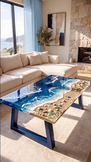 I Molded the Ocean — Epoxy Table with Sand and Waves