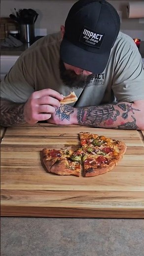 Homemade pizza with store bought crust. #easyrecipe #pizzalover #hothoney #cookwithme #foodie