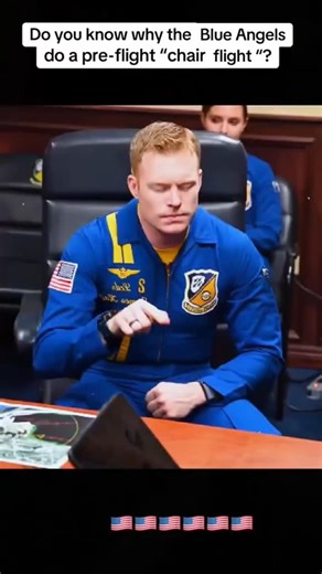 avioes | Jean on Instagram: "#Repost @aviationstoreindia Chair flying: the secret behind the Blue Angels’ flawless sky dance? (Credits: usafighter2244 on tiktok) Before the U.S. Navy Blue Angels roar into their 400-mph stunts, they sit down for a “chair flight”—a preflight ritual as vital as the jets themselves. In 2022, at El Centro, pilots walked through every roll and loop in a room, hands tracing moves, syncing breaths—nailing a Diamond 360 to within 18 inches. This unsung prep, born in 1946