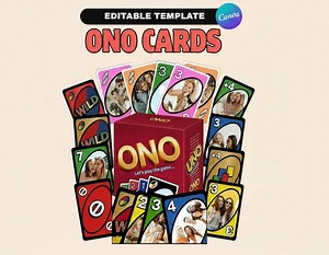 Custom ONO Card Game Template | Editable Canva Design UNO (digital Download) - Etsy