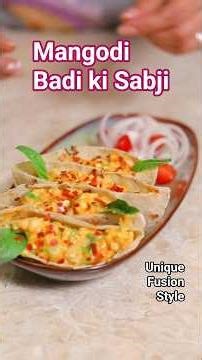 Rajasthani Mangodi (Badi) Ki Sabji - Stuffed in Jowar Pita Fusion 😍 Recipe