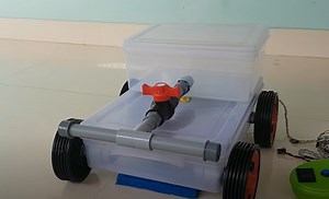 Make your own remote-controlled floor cleaner machine from scrap