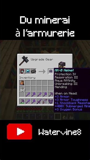 Du minerais à l'armurerie #minecraft #minecraftshorts #minecraftfr