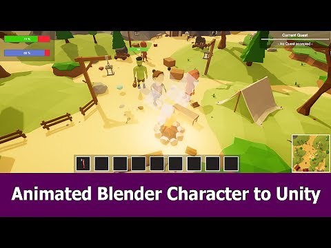 Low Poly Animated Blender 2.8 Character to Unity