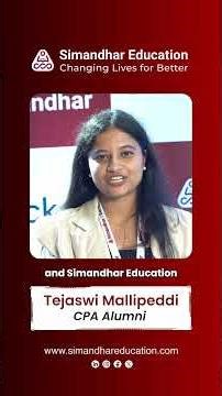 From Aspirant to Licensed CPA: Tejaswi’s CPA Success Journey with Simandhar Education #cpa #cma